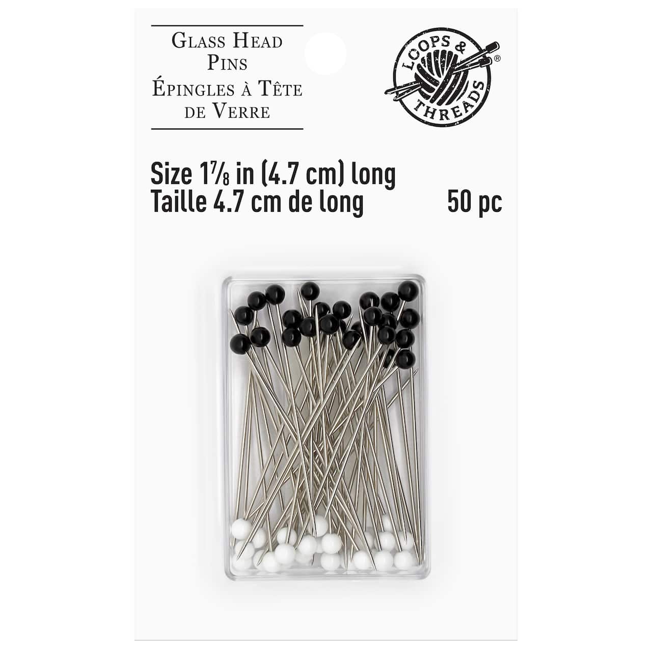 12 Packs: 50 ct. (600 total) Glasshead Leader Pins by Loops & Threads™